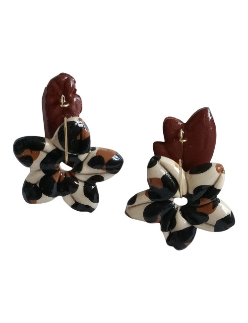 Pampilles fleurs léopard