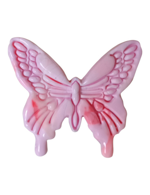 Broche Papillon & Fleur