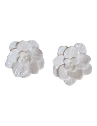 Clip fleur blanche – Robe de mariée