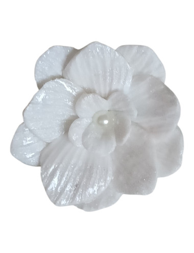 Clip fleur blanche – Robe de mariée