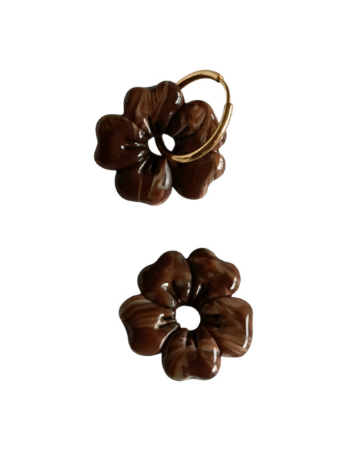 Boucles d'oreilles interchangeable fleur