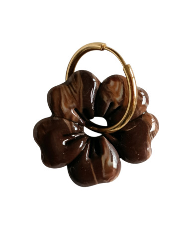 Boucles d'oreilles interchangeable fleur
