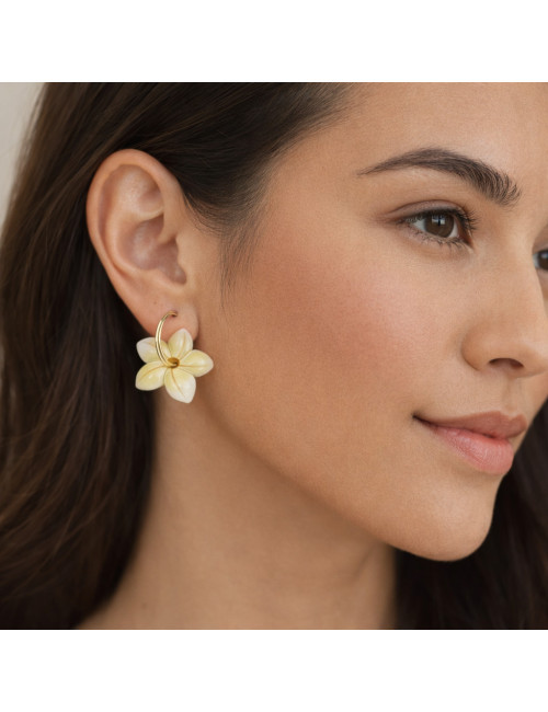 Boucles d'oreilles interchangeable - fleur