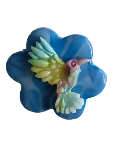 Broche fleur et Colombe