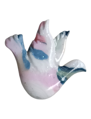 Broche fleur et Colombe