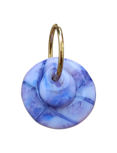 Boucles d'oreilles interchangeable - Set printemps bleu violet