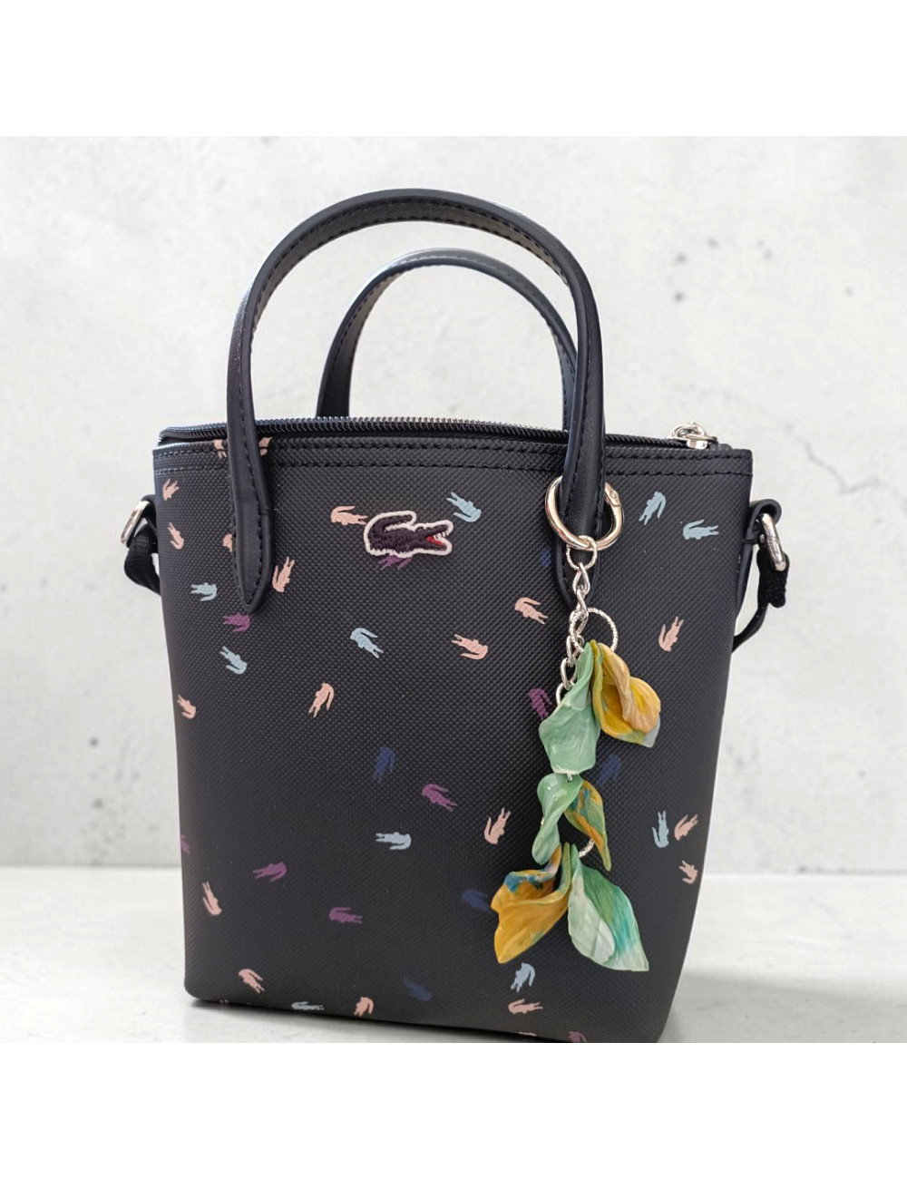 porte clés sac à main - feuilles