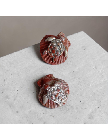 Cache bouton chemise - Marin