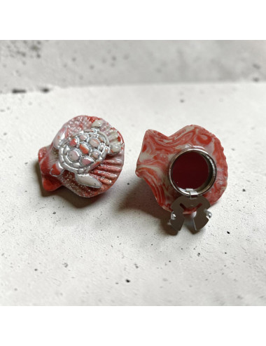 Cache bouton chemise - Marin