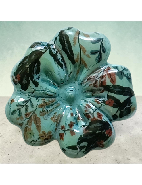 Cache bouton chemise - fleur