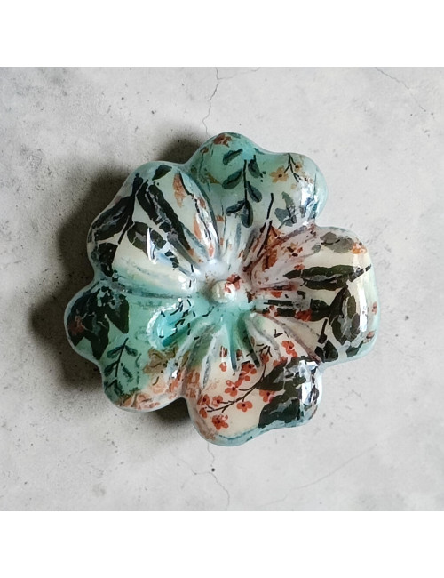 Cache bouton chemise - fleur