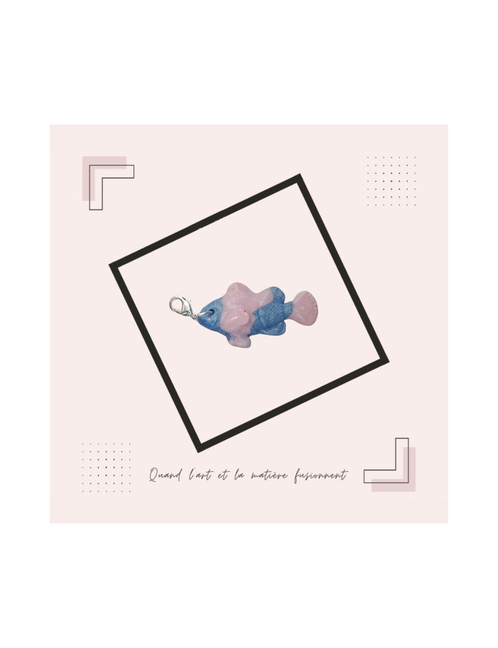 La plage- poisson rose et bleu