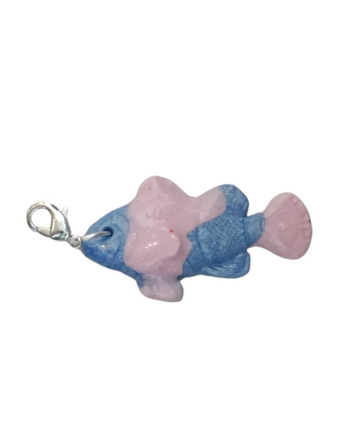 La plage- poisson rose et bleu