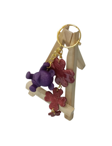 Porte-clé Ourson Chance Mystique