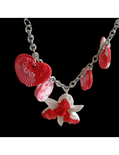 Box bijoux sac chaine Cœur Floral