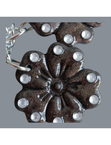 Box bijoux sac et porte - clés Fleur Rebelle