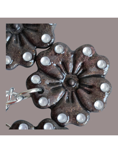 Box bijoux sac et porte - clés Fleur Rebelle